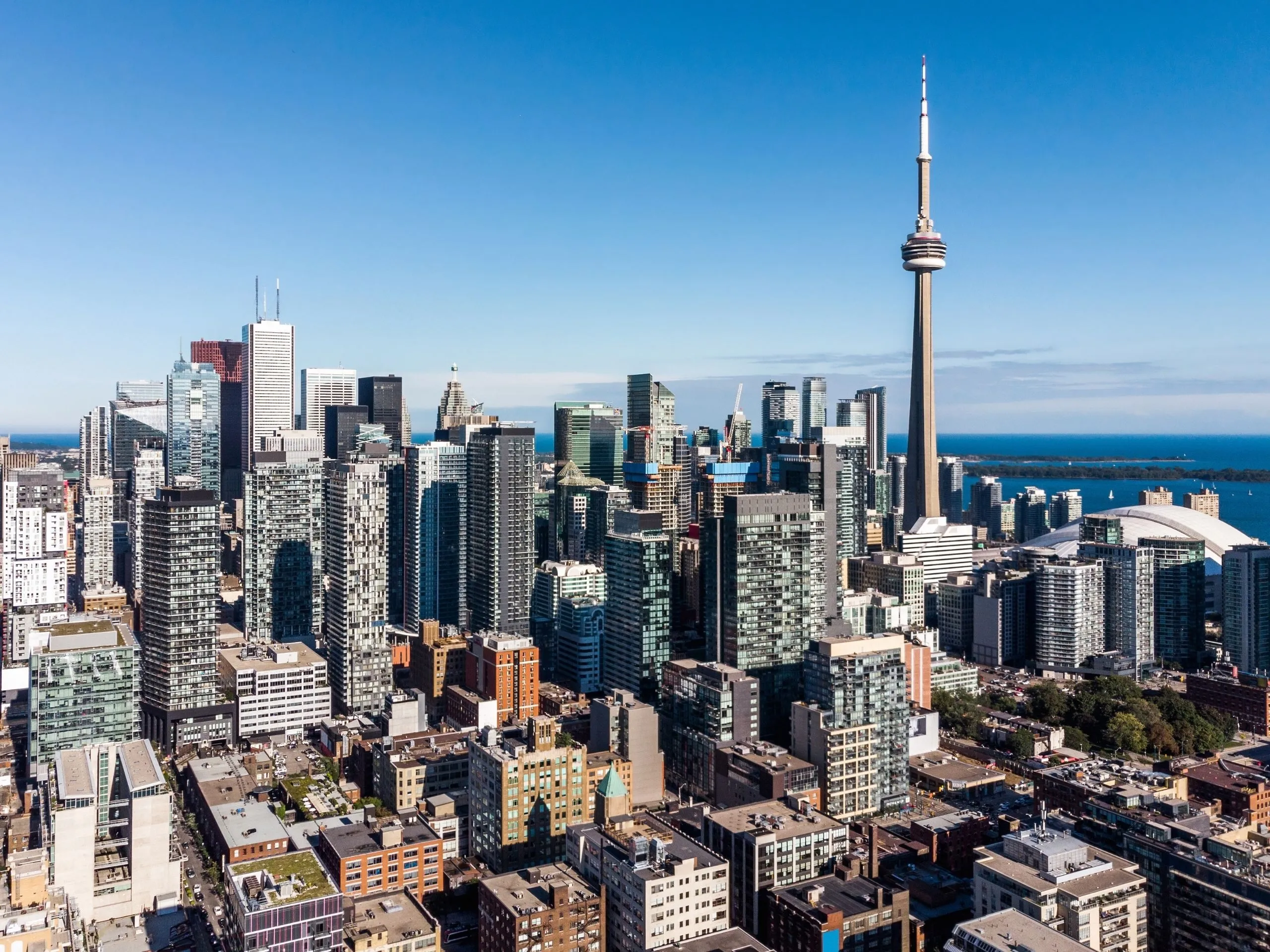 A panoramic view of Toronto's downtown skyline, featuring the CN Tower and the city's waterfront, representing Intermarine UK's expansion into the Canadian market
